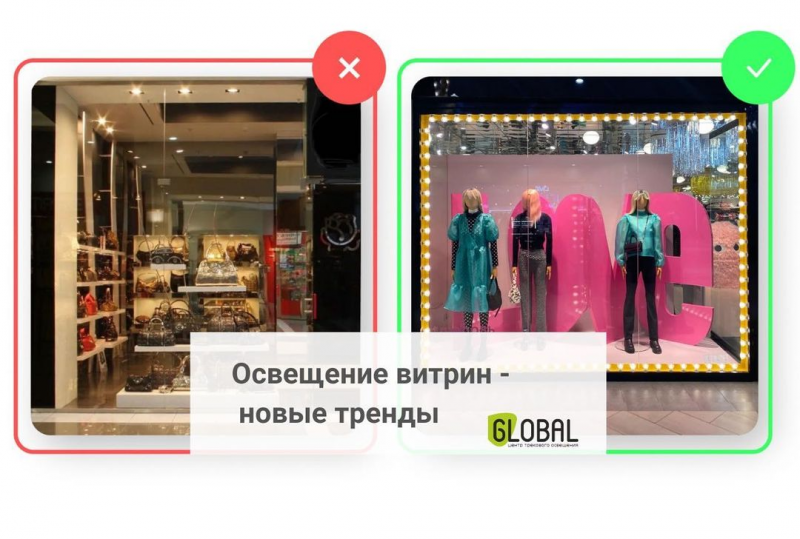 Новый тренд в мире света - оформление витрин магазинов и кофеен лампочками по периметру